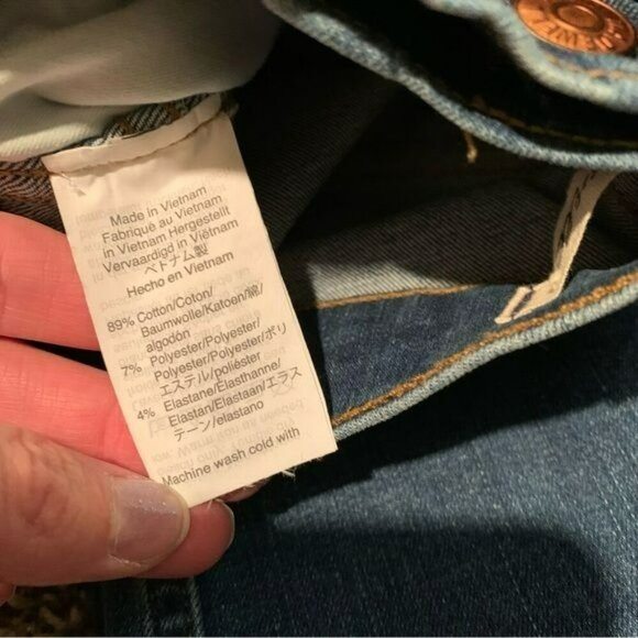 madewell womens size 23 button fly cropped raw hem mom denim skinny jeans - Picture 7 of 12